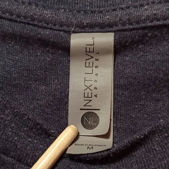 Next Level "DUO" Logo Tee Shirt - Heather Charcoal - Size M - Picture 6 of 10